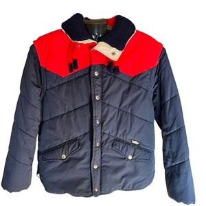 VTG Killy Ski Jacket M Red Blue Dacron Hollofil Puffer Western Yoke 80s READ